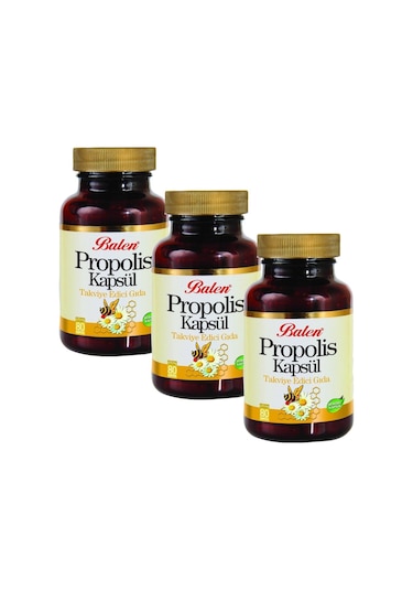 3 Adet - Balen Propolis Kapsül 80 Kapsül X 670 MG