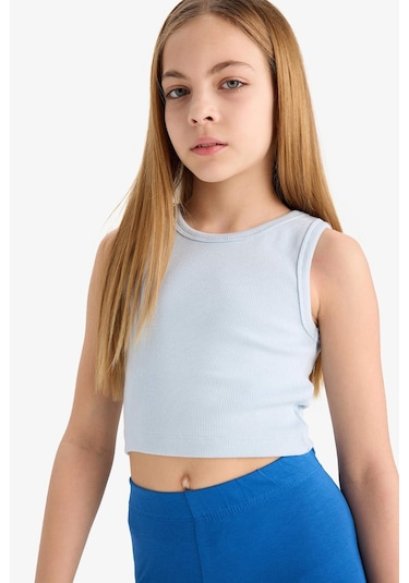 DeFacto Kız Çocuk Bisiklet Yaka Basic Düz Atlet D9097A825HSBE343