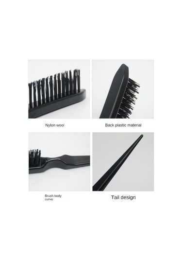 Geeroyoo Naylon Uçlu Saç Şekillendirme Tarak - Uzun Kısa Tüyler İçin İdeal, Siyah Renk