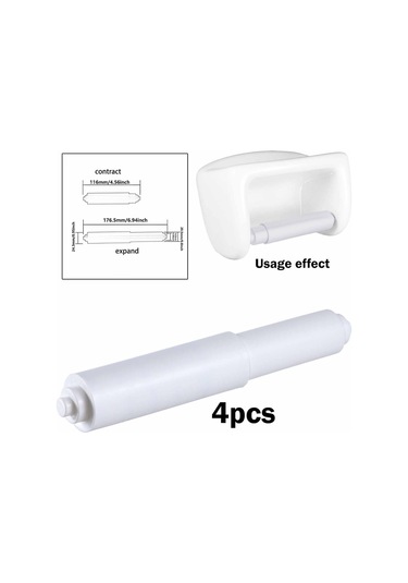 Suntek 4x Tuvalet Kağıdı Tutucu Yaylı Rulo Yardımcı Esnek Beyaz