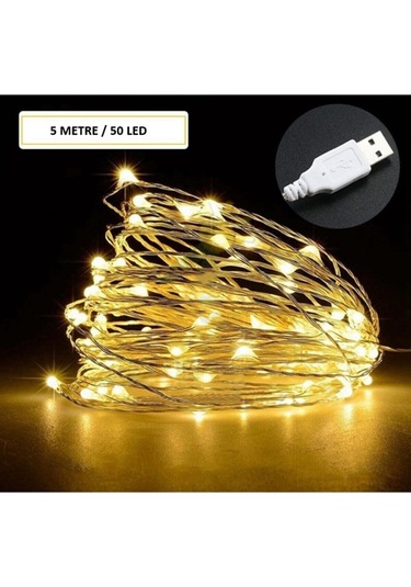Peri Led Işık 5 Metre Usb'li Renkli - Gün Işığı