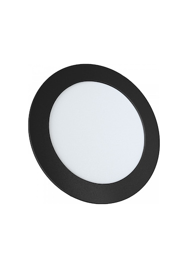 Sıva Altı Yuvarlak Siyah Slim Led Panel Armatür 18w Trafolu Beyaz Siyah