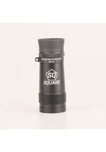 Square 6x18 Tek Gozlu Durbun Siyah