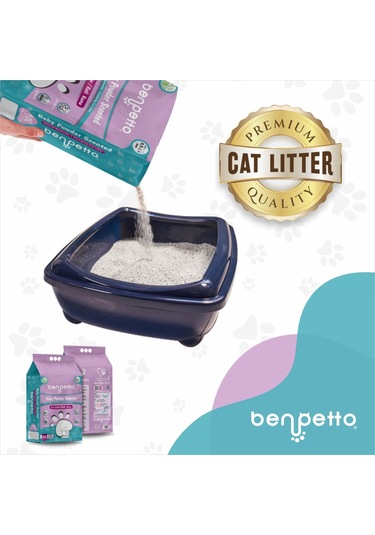 Benpetto BB250 Bebek Pudrası Parfümlü Kedi Kumu 2 x 10 L