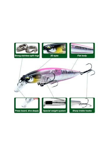 Teltree Cc77 Yüzer Balık Yemi, 13 Cm Abs Malzeme, 6 Renk Seçeneği, 19 G Hafif Tasarım