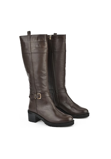 Ziya, Kadın Hakiki Deri Çizme 15319z8006 Kahve 15319z8006 300 Kahve