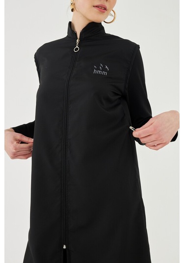 Büyük Beden Tam Kapalı Tesettür Mayo Deniz Mayosu Td1703-116 Siyah Siyah