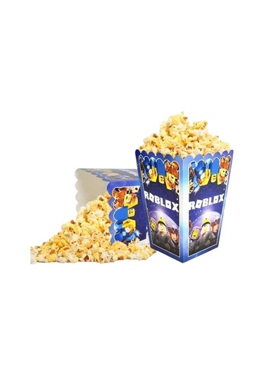 Mısır Kutusu Pop Corn 8 Li Roblox Temalı Doğum Günü Parti Malzemesi