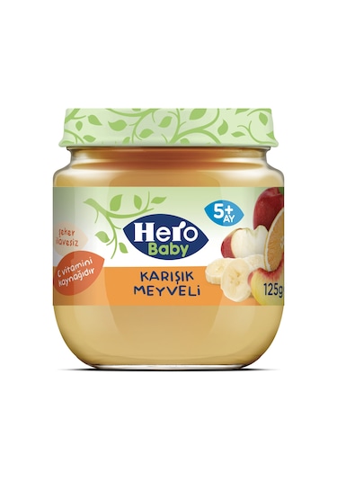 Hero Baby Karışık Meyveli 5+ Ay Kavanoz Maması 125 G