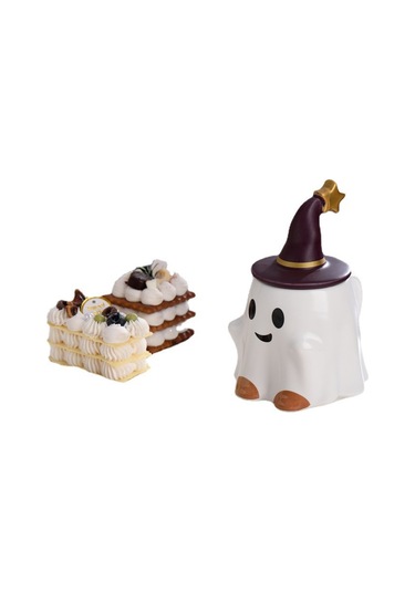 Qingmipy Halloween Canavar Figürlü Seramik Kupa 401-500ml Büyük Kapasiteli Ofis Kahve Süt Bardak Çok Renkli
