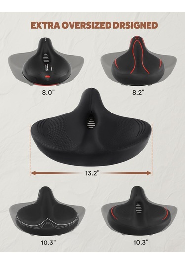 Ranyeek Mountain Bike Yumuşak Dolgulu Oturak Seti - 1x Seat Cushion + 1x Anahtar + 2x Klem Bisiklet Aksesuarı Çok Renkli