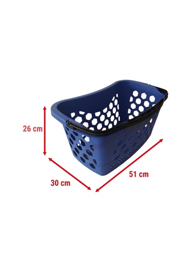 Fasulye Tipi Plastik Alışveriş Sepeti - Market El Sepeti
