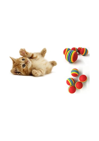 River World Köpekler İçin Oyun Topu Gökkuşağı Renkli 2 Adet
