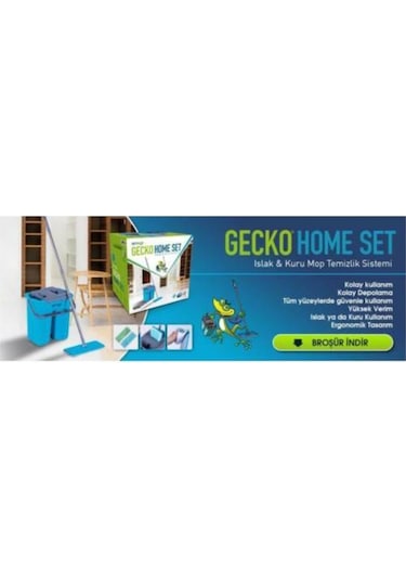 Ermop Gecko Home Set ve 2 Paket Mikrofiber Yedek Mopu
