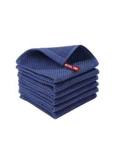 Besthome1 Vakum Seti Petek Waffle Mutfak Temizlik Saf Pamuklu Bulaşık Yıkama Havlusu, Temizlik Bezi, Kare Havlu, Silme Bezi, Ko