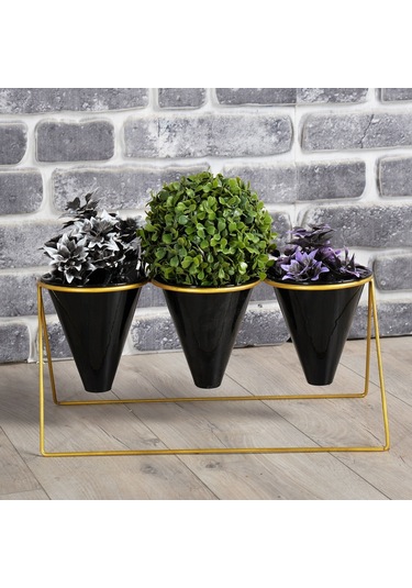 Fullreyon Vıpclass 3 Saksılı Metal Çiçek Standı - Saksılar Dahil - Vgs Diğer