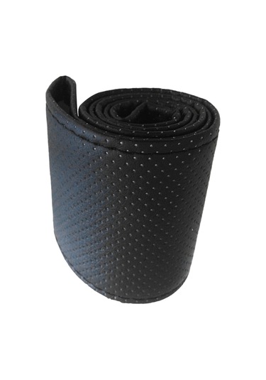 Lemestar 38cm Evrensel El Dikişli Direksiyon Kılıfı - Mikrofiber Deri, Dayanıklı Ve Nefesli, Araç Direksiyon Koruyucu Siyah