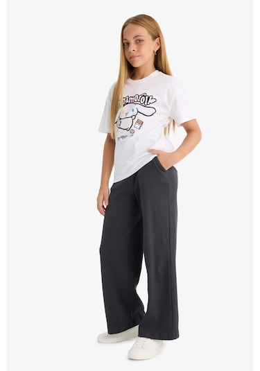 Defacto Kız Çocuk Beli Lastikli Wide Leg Geniş Paça Eşofman Altı E1836a825auar220 Antrasit