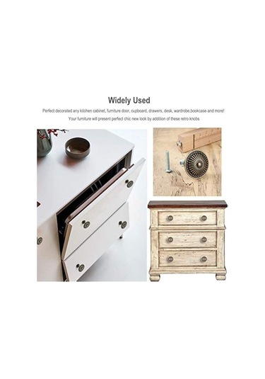 Vintage Çekmece Kulpları Eski Mobilya, 24mm Yuvarlak Retro Mutfak Mobilyası Düğmeleri Dolap Kapısı Mutfak Dolabı Banyo Kullanışlı Dolap 8