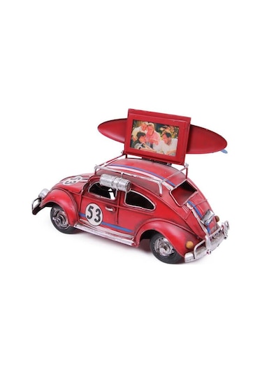 Dekoratif Metal Araba Çerçeveli Vintage Vosvos Hediyelik