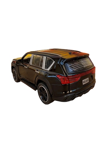 1:32 Ölçek Metal Model Araba Lx600 Lüks Suv Jip - Işıklı Sesli Çek Bırak - Siyah