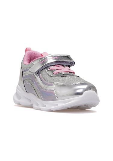 BUCKHEAD Glossy Shine Kız Çocuk Hafif Işıklı Günlük Sneaker Spor Ayakkabı 25k Buck4430 Gümüş GÜMÜŞ
