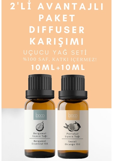 Boco Born In Cosmetics Bergamot + Portakal Saf Aromaterapi Uçucu Yağı 2 x 10 ML