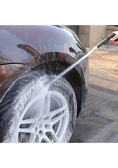 Trendooze Sunshine022 Siyah Turbo Jet Araba Yıkama Tabancası 3/1 Basınçlı Hortum Başlığı Bakır Uçlu