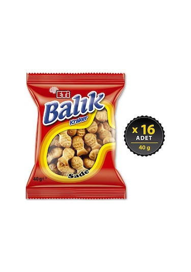 Eti Balık Kraker 16 x 40 G