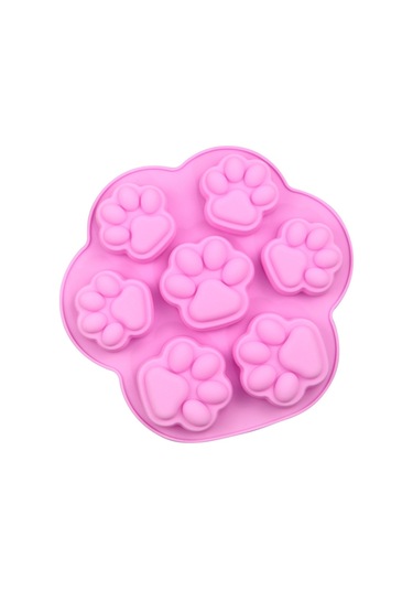 7 Hücre Küçük Ve Büyük Kedi Pençe Silikon Kek Kalıp Karikatür Diy El Yapımı Esansiyel Yağ Sabunu Kalıpları Pembe Mavi