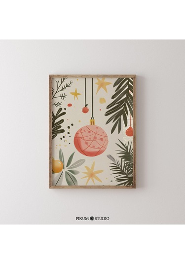 Nostaljik Noel - Eklektik Bir Oda İçin Bohem Tatil Dekoru Retro Noel Ve Benzersiz Tatil Sanatı Şenlikli Sanat