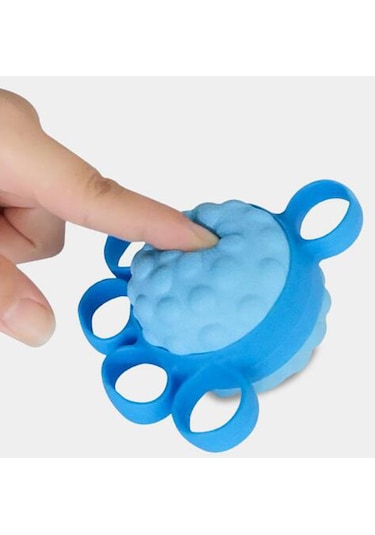 Suntek Parmak Kavrama Topu Sıkma Eğitimi Kuvvet Esneklik El Mavi