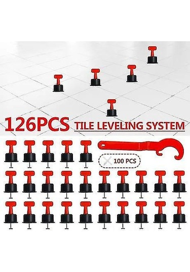 Kosona Yeniden Kullanılabilir Fayans Düzleştirme Sistemi - 100 Adet Klips, 4 Anahtar Ve 500 Adet 2mm Ayırıcı İle Profesyonel Fayans Montaj Seti
