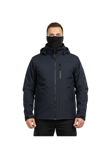 Mysia Outdoor Lacivert Soft Shell Mont İçi Polarlı Lacivert