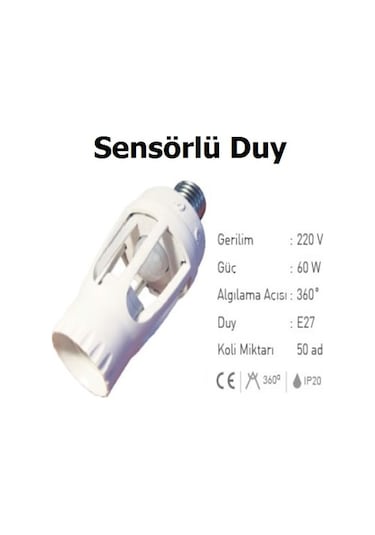 Edson 360 Derece Sensörlü E-27 Duy Sensörlü Duy