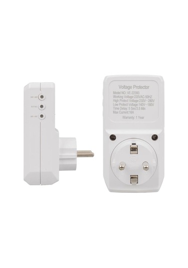 Vea Ve-22393 16a 3520w Tekli Dijital Göstergeli Akım Korumalı Priz 0