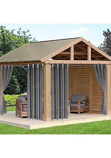 Ranyeek Siyah Tekli Perde - Poliester, Su Geçirmez, Uv Koruyucu, İç/ Dış Mekan, Delikli, 132x183 Cm Siyah