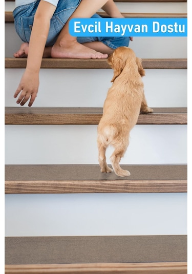 Halifleks Yapışkan Tabanlı Merdiven Basamak Paspası Rip Halı Kaymaz Tabanlı / Adet Olarak Satılır Devetüyü