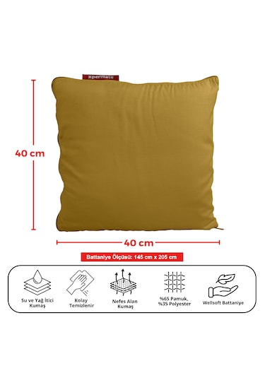 Xpermate Tv Battaniye Yastık Welsoft Battaniye 145x205 Hardal