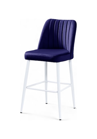 Ada Sandalye - Babyface Saks Mavi - Metal Beyaz Ayak Mavi