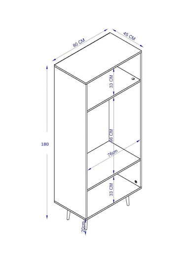 Floradesign Aden Aynalı Gardırop / Elbise Dolabı / İki Kapaklı Gardırop