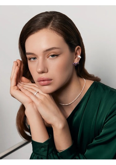 Miestilo 925 Ayar Gümüş Kafa Küpeler Tek Küpe, Deliksiz Küpeler. 241994104 beyaz