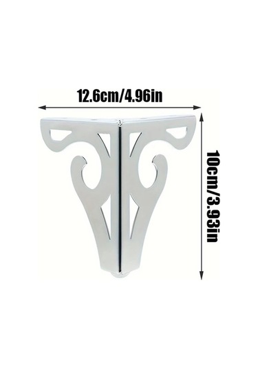 Hightower Siyah 4 Adet Minimalist Mobilya Ayakları, Ayarlanabilir Dayanıklı Metal Bacaklar Siyah