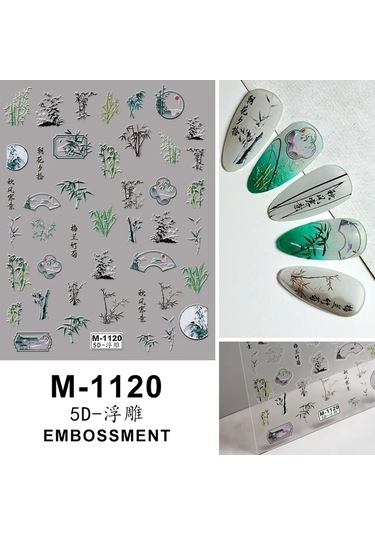 Nail Art Etiketler Çıkartmaları 5d Kabartmalı Kendinden Yapışkanlı Karikatür Çiçek Kelebek Yıldız Tırnak Çıkartmaları Nikel Serbest Beyaz