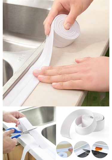 Su Sızdırmaz Geçirmez Bant Lavabo Küvet Kenar Bandı 2 Adet