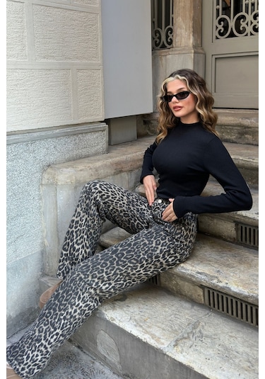 Saks Yarım Balıkçı Şardonlu Fitilli Bluz Siyah