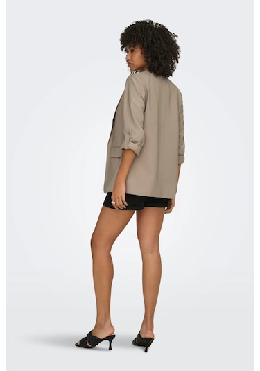 Only Kadın Onlarıs Rahat Kalıp Kolu Katlanabilir Blazer Ceket 15310839 Vizon