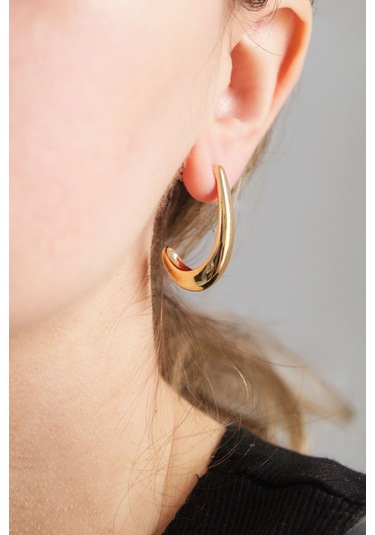 Aurrari Altın Kaplama Parlak Ay Küpe Çok Renkli