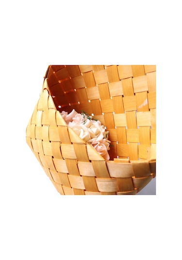 Suntek Magideal Dokuma Depolama Sepeti Asılı Çamaşır Çiçek D Kahverengi