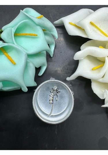 Yüz Taşı Face Gems Yapışkan Burun Parmak Hızma Model19 Gümüş